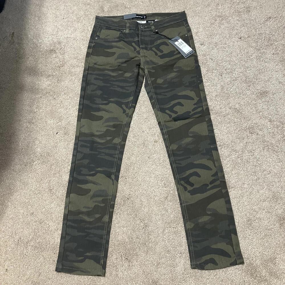 Royal Blue Olive Camo Men Vintage Pants Size 30x32 New ($49)